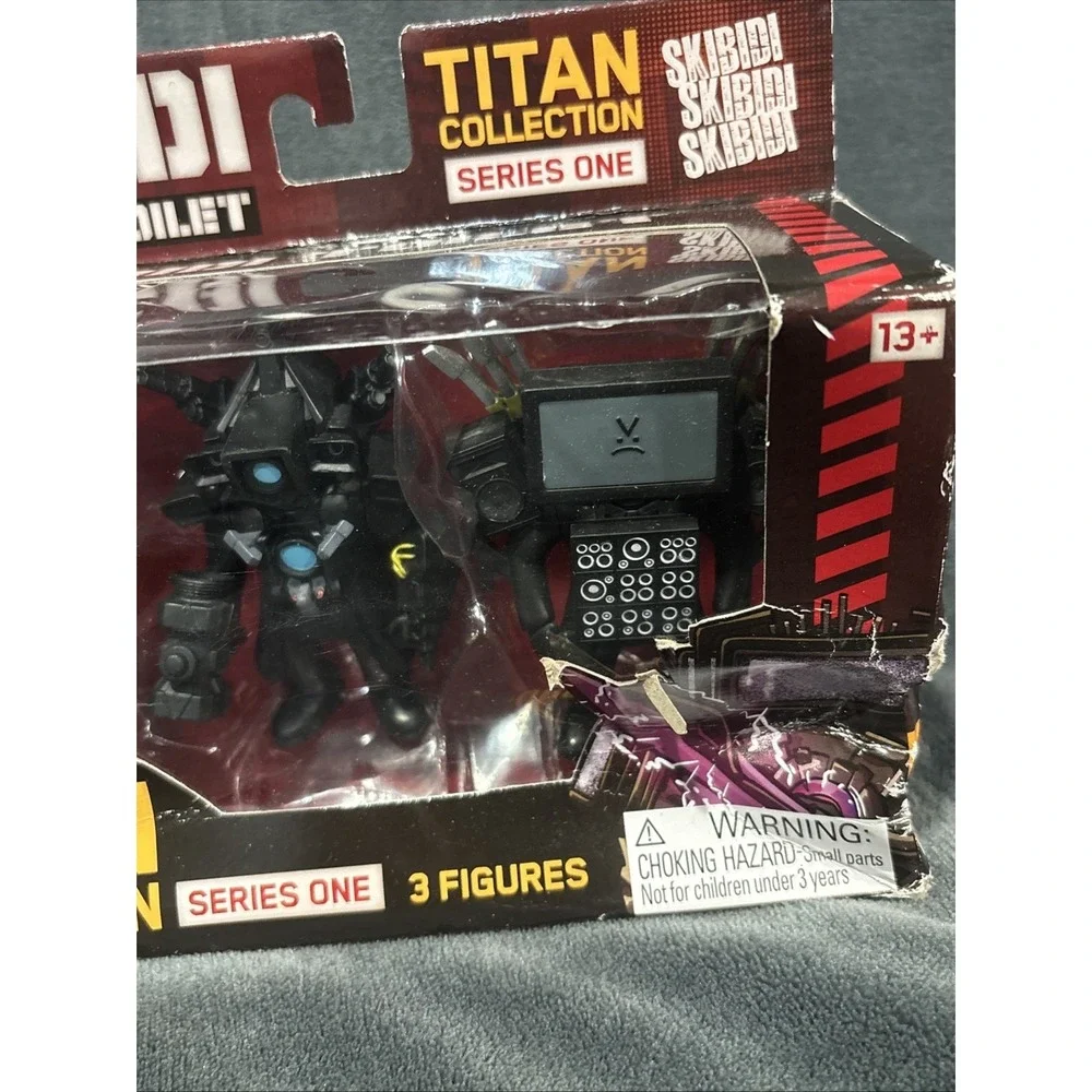 Skibidi Toilet Titan Collection Series 1 - 3 Figures. New In Damaged Box